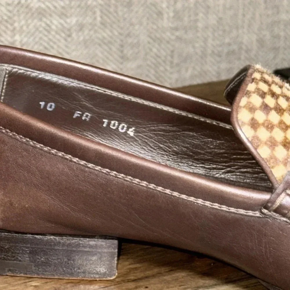 Louis Vuitton LV Designer Leather/Pony Hair Loafers Slip On Men Shoes 10 - Picture 12 of 17